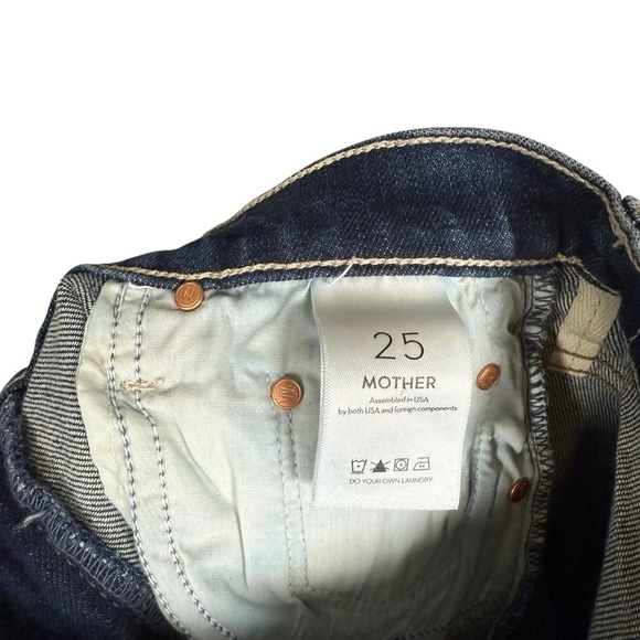 Mother Superior Size 25 The Insider Ankle Jeans in Mile High Bootcut Dark Wash - Picture 8 of 10